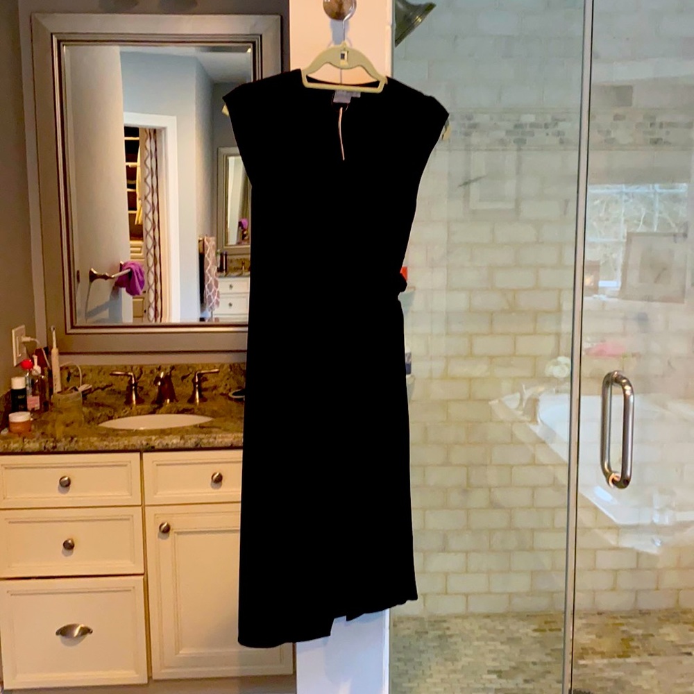 Black wrap dress ASOS petite size US 2